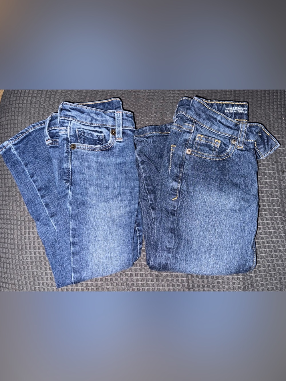Girls cat and jack ankle straight stretch and Gap skinny jeans